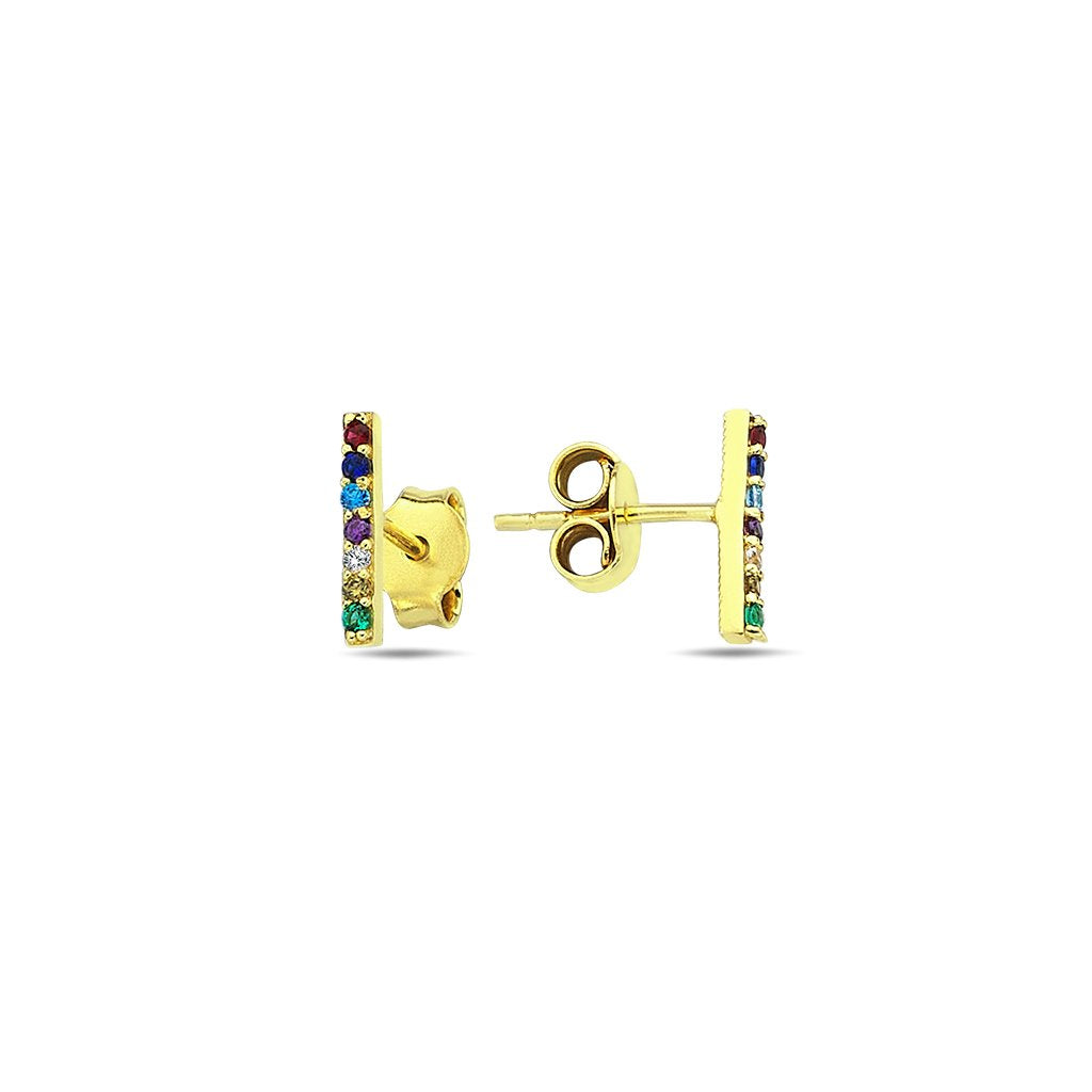 Line multi-color earrings