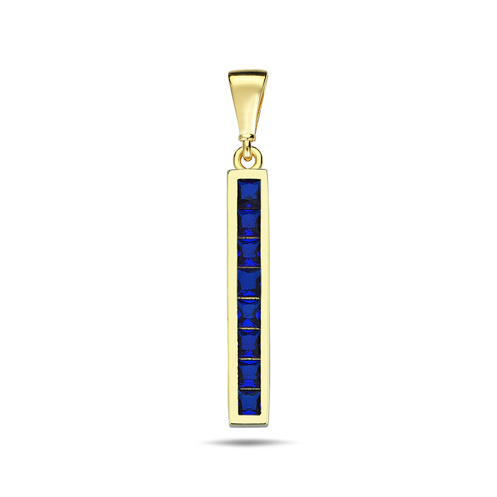 Blue bar pendant